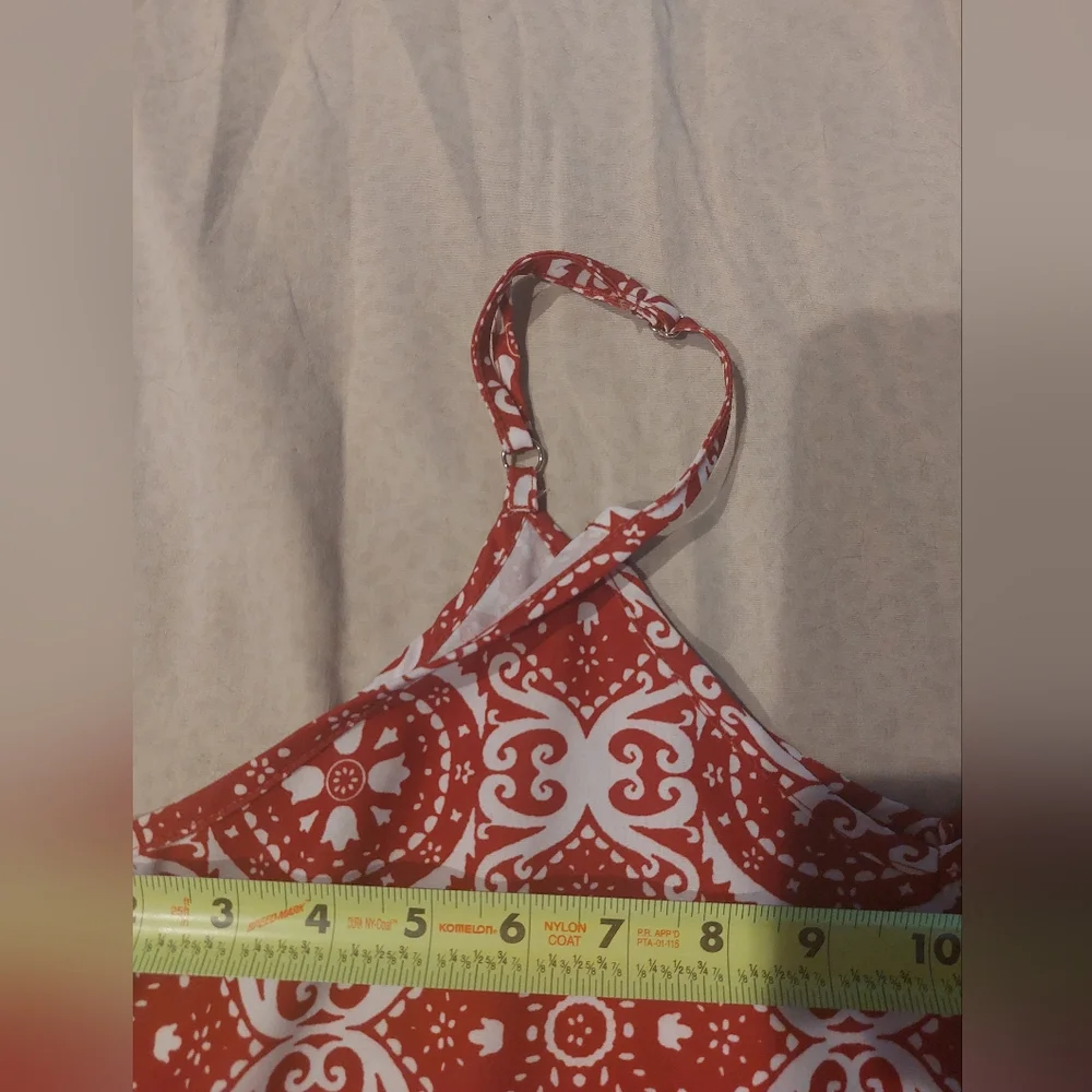 Red Patterned Women's Top - Picture 2 of 3